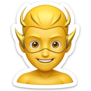 Flash man emoji sticker