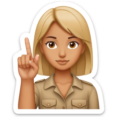 Girl flipping middle finger sticker
