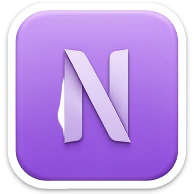Netflix aesthetic "N" logo in pastel purple sticker