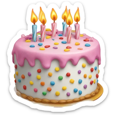 Happy birthday cake  sticker