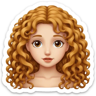 Chico blanca, con cabello largo rulo  sticker