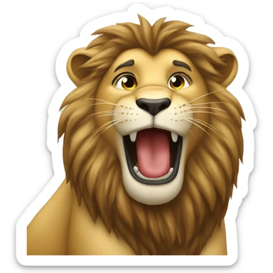 Lion giving kisses  sticker