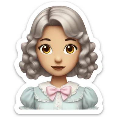 girl in pastel lolita dress sticker