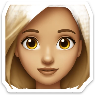 beautiful girl with brown eyes looks like jessica alba sticker