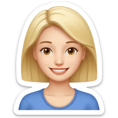 Feeling relaxed and happy at office for woman with a smile on face and with a calm attitude  sticker