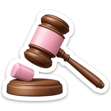 light pink gavel sticker