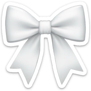 White bow sticker