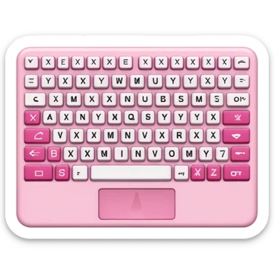 mix light pink dark pink and white girly keyboard sticker