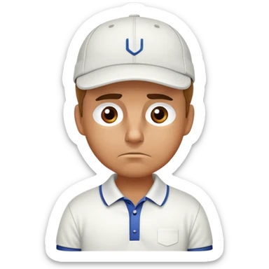 Sad golfer sticker