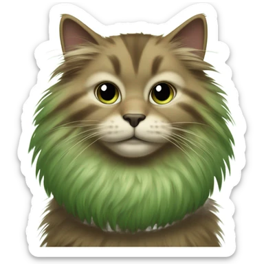 Pine tree cat sticker