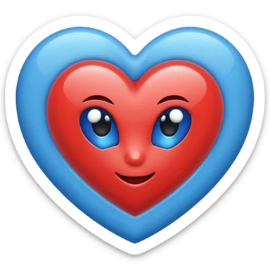 Love heart in blue sticker