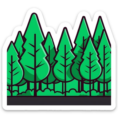 forest hunters typography sticker