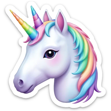 Rainbow unicorn  sticker