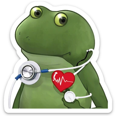 heart with heartbeat sticker