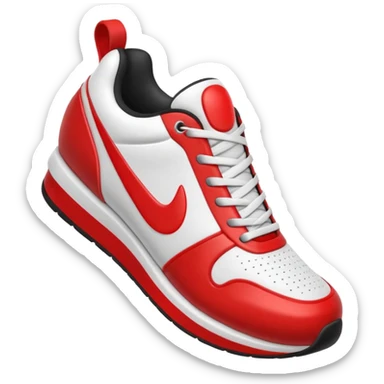 3D Apple-style emoji of a sneaker on a foot pressing down, with a footprint under it.






 sticker
