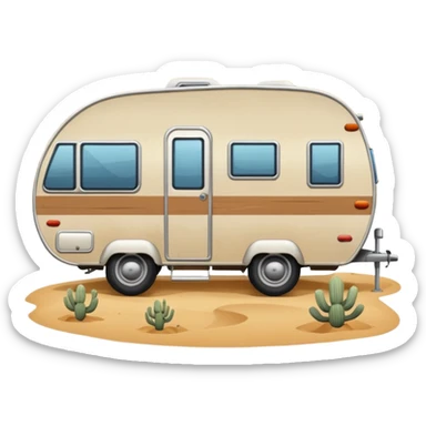 caravan desert sticker