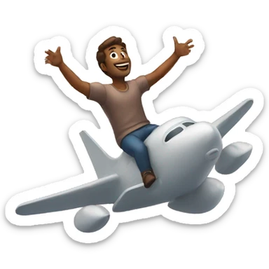 Man flying in Sky sticker