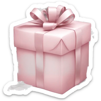 Light pink Christmas gifts under a white Christmas tree  sticker