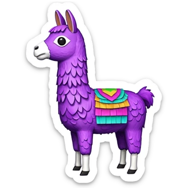 Purple Loot llama Pinata sticker