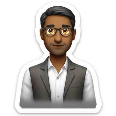 Introduction of an European Indian guy who is a professional Data Scientist sticker