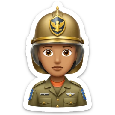Casco con grado de sargento sticker