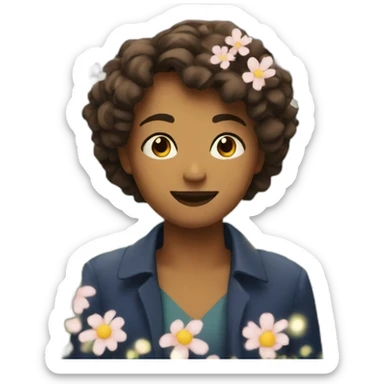 Bokeh of flowers sticker