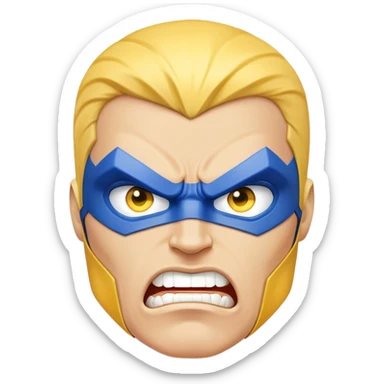 жовто-синій супер герой дуже злий sticker