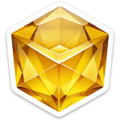 raw yellow crystal sticker