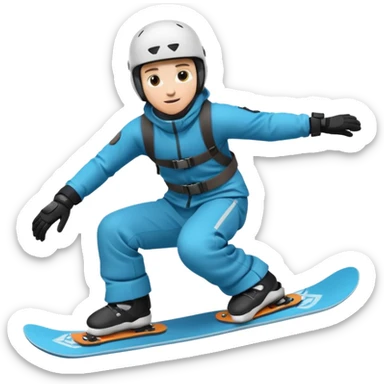 Snowboarder mid-air sticker