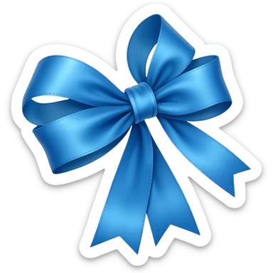 sky blue ribbon sticker