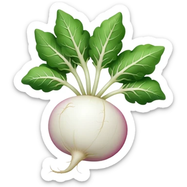 Make a long white Korean radish apple emoji style sticker