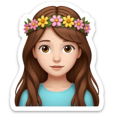 Tête jolie femme ado sticker