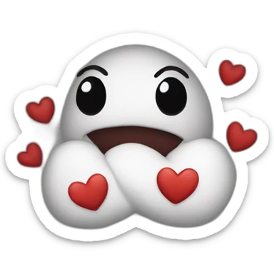 🥰 with black hearts instead of red sticker