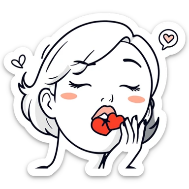 Me blowing kisses  sticker