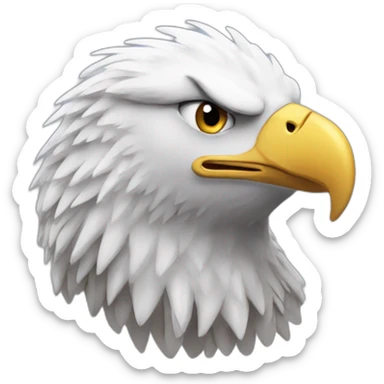 An eagle that brings toothpaste forever living  sticker