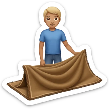 Lifting up a rug and sweeping  stuff under to hide things sticker