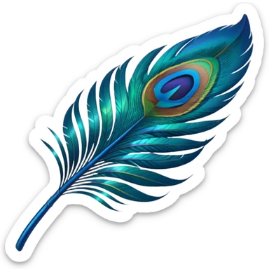 peacock feather sticker