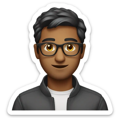 Indian guy in his 20s with specs, good looking , wheatish complexion  sticker