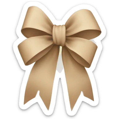 Beige fall bow sticker