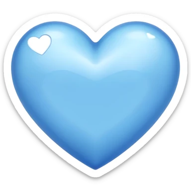 light blue heart with smaller hearts surrounding it  sticker