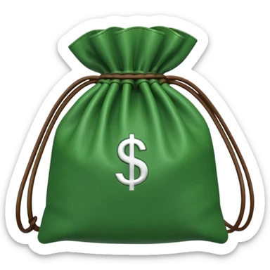Cash bag green sticker