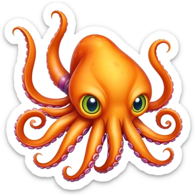 Cat squid bird all fused as one sticker