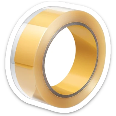 A roll of transparent scotch tape sticker
