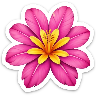 tropical flower sticker