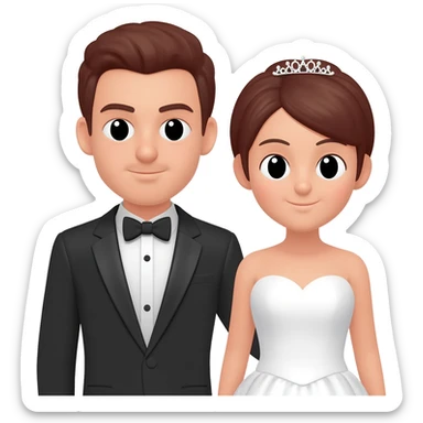 Wedding couple sticker