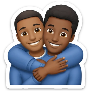 two black men love sticker