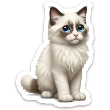 Ragdoll kitten standing sticker