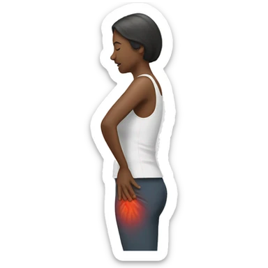 woman with back pain sticker