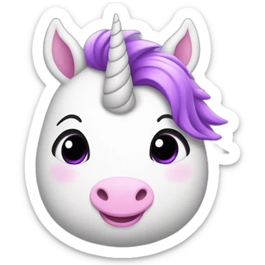cute-chubby-unicorn-purple sticker