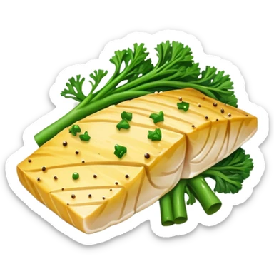 Mahi Mahi and broccolini sticker